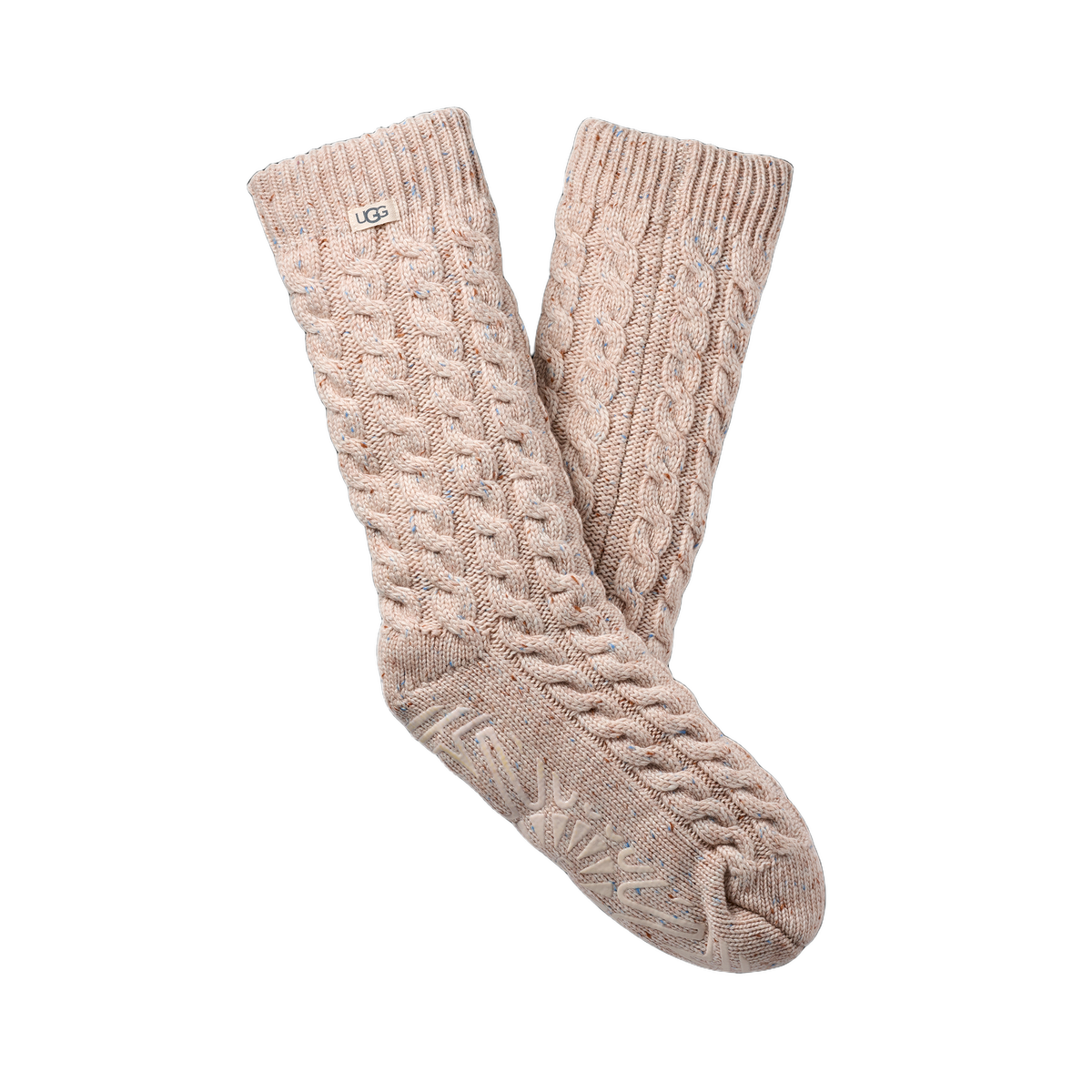 UGG Women's Elowyn Cable Knit Fleece Lined in Cream Confetti
