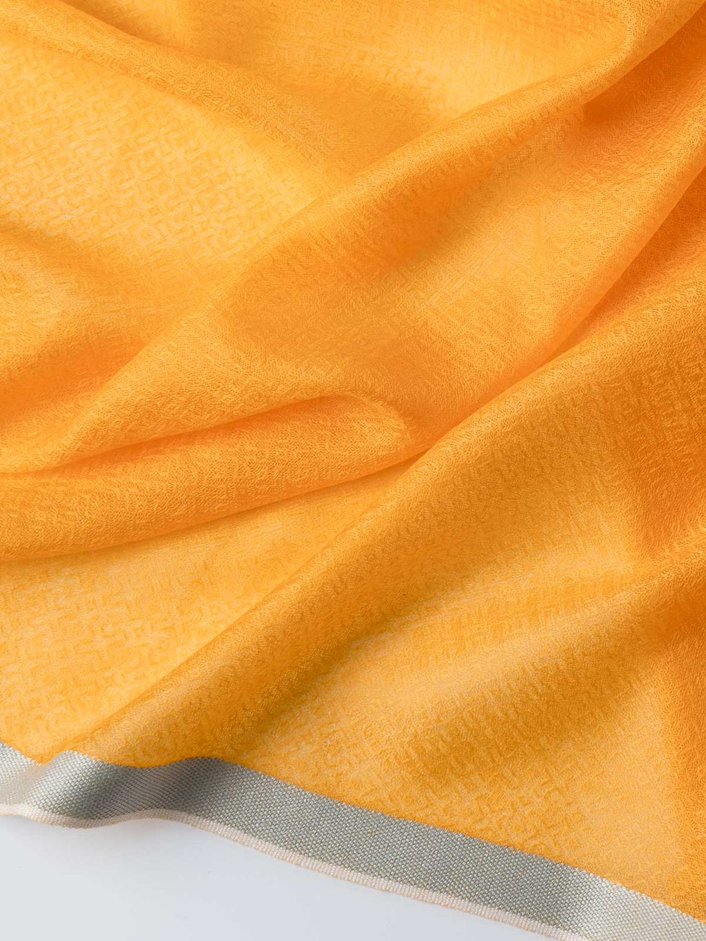 Square - Featherlight Orange Cashmere Scarf