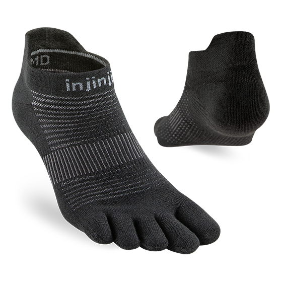 Injinji Run Lightweight No-Show in Black