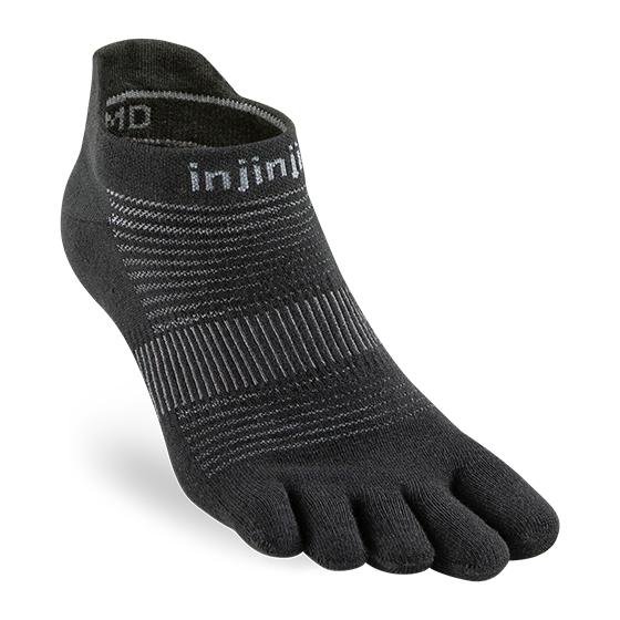 Injinji Run Lightweight No-Show in Black