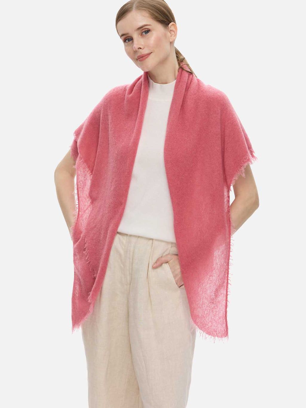 Rose CloudPuff Cashmere Scarf