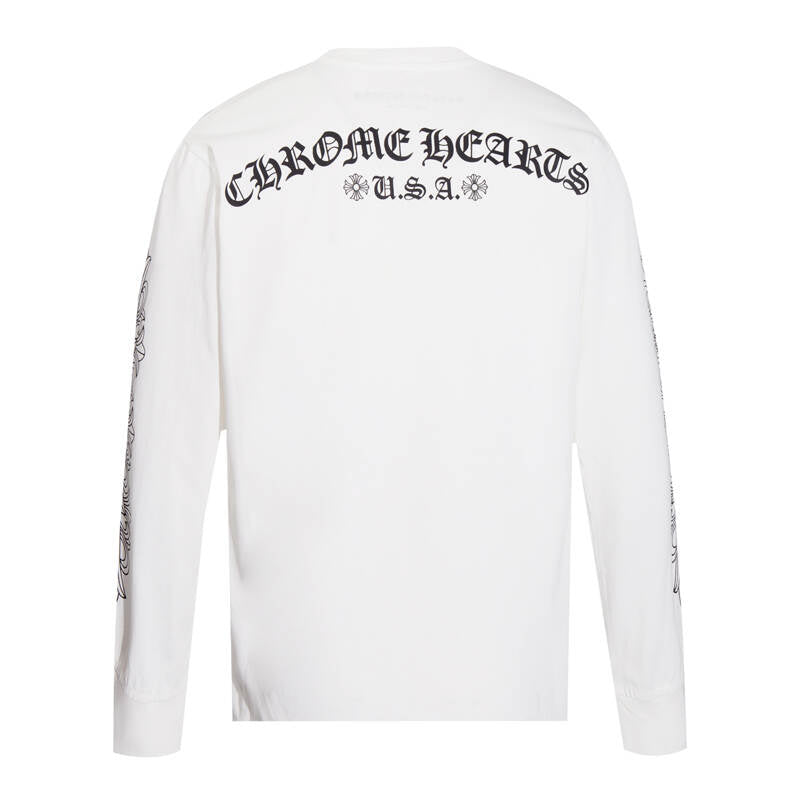 CHROME-HEARTS Men's Long-Sleeve T-shirt Sweatshirt K8005