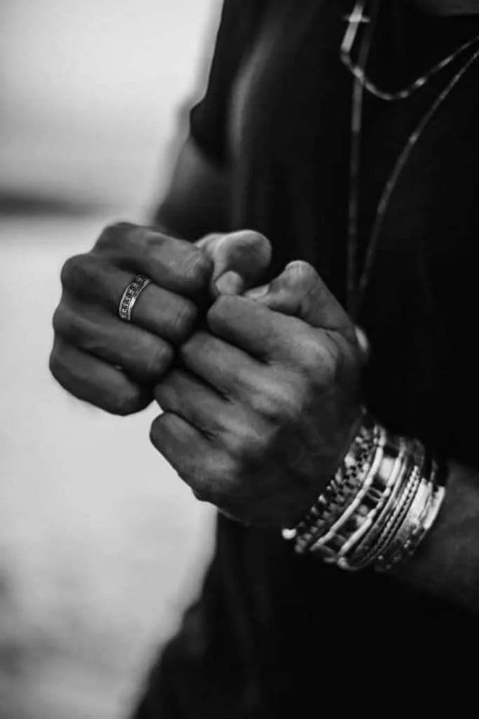 Chrome-Hearts PLUS PYRAMID OPEN BAND RING