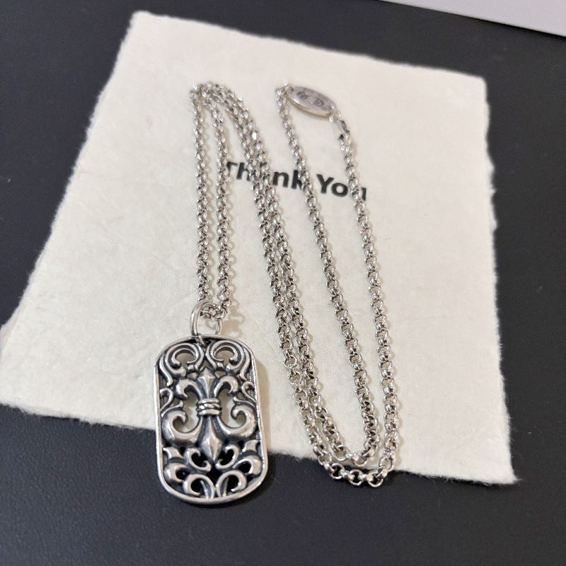 Chrome Hearts anchor hollow domineering pendant Necklace