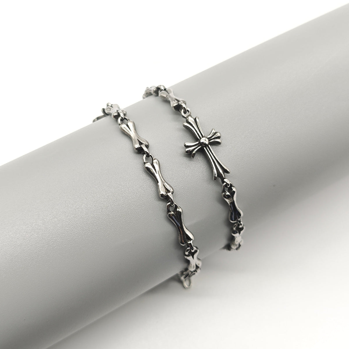 Chrome Hearts cross full bone bracelet