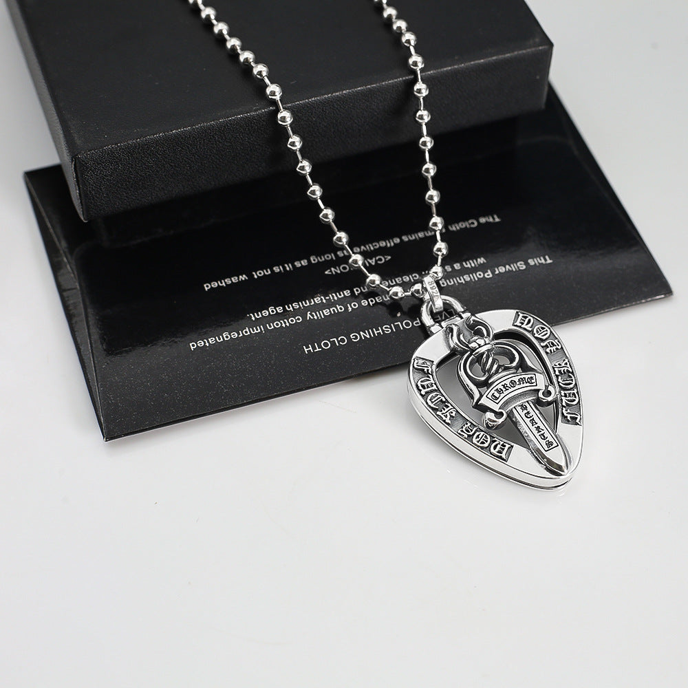 Chrome Hearts letter holy sword pendant