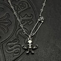 Chrome Hearts skull man twist pin necklace