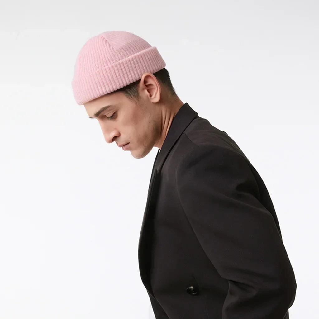 ROSE PINK FISHERMAN BEANIE