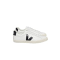 Veja Women's Esplar Leather Sneaker in White Black