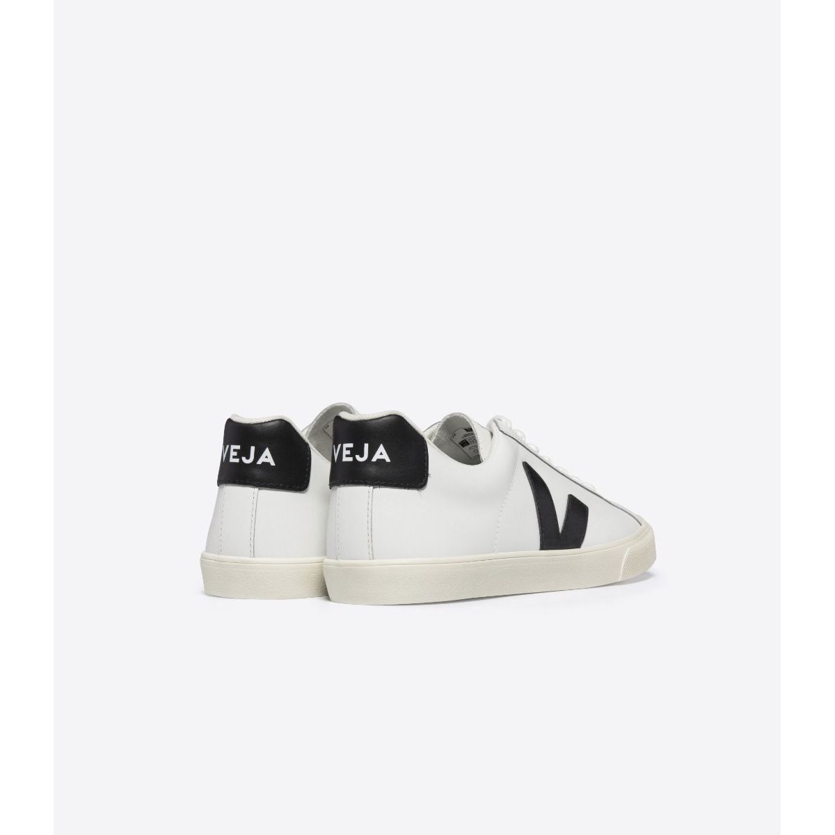 Veja Women's Esplar Leather Sneaker in White Black