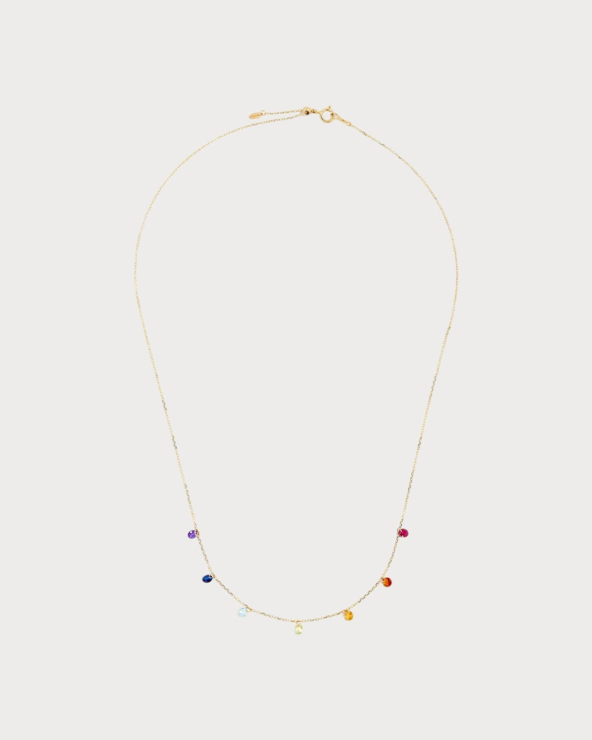 PERSEE Yellow Gold and Sapphire Chakra Necklace(Yellow Gold)